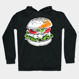 Burger Drawing Hoodie